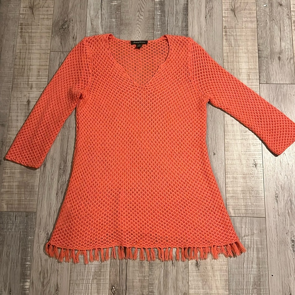 Tommy Bahama Crochet Tunic Top